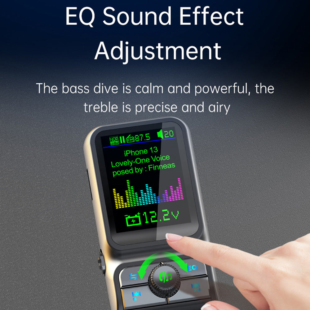 BC85 Car Bluetooth Player QC3.0/PD Fast Charger 1.77" Color Screen Car FM Transmitter Support EQ Sound Adjustment BC85 Car Bluetooth Player QC3.0/PD Fast Charger 1.77" Color Screen Car FM Transmitter Support EQ Sound Adjustment